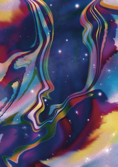 Eteeriset kosmiset kasvot tekijältä Amy Louise Baker