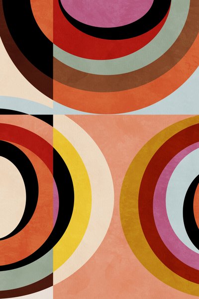Lämpimät värit – Bauhaus-geometria 3 tekijältä Ana Rut Bre