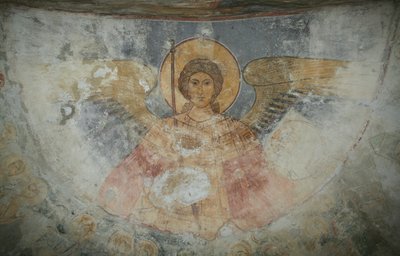 Pyhä arkkienkeli Mikael, 1100-luku tekijältä Ancient Russian frescos