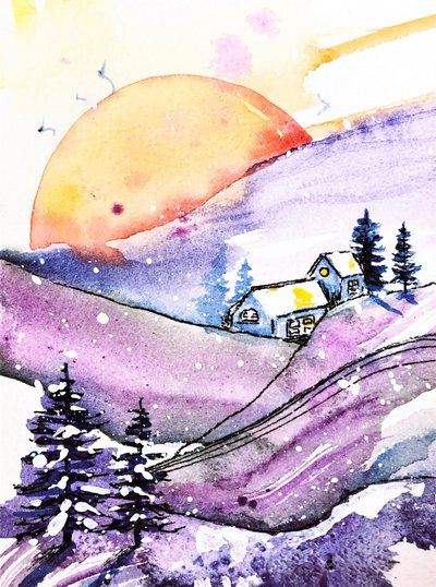 Winter Moon -mökki tekijältä Anda Bieza