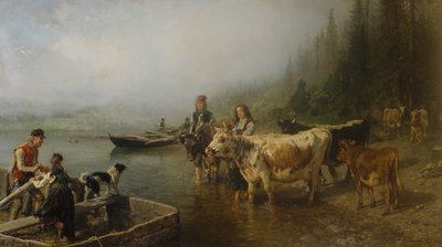 Lauttapaikka, järven rannalla tekijältä Anders Askevold