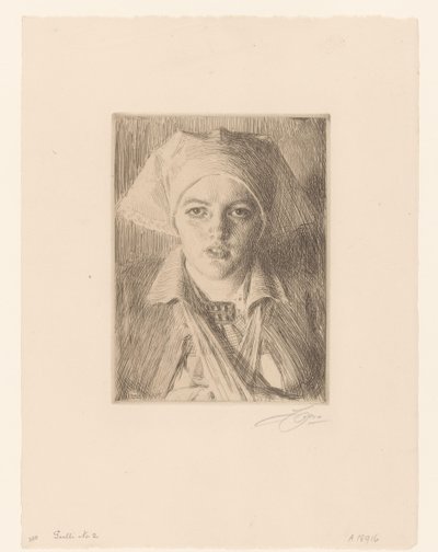 Van Gullin muotokuva Kulta II tekijältä Anders Leonard Zorn (signed by artist)