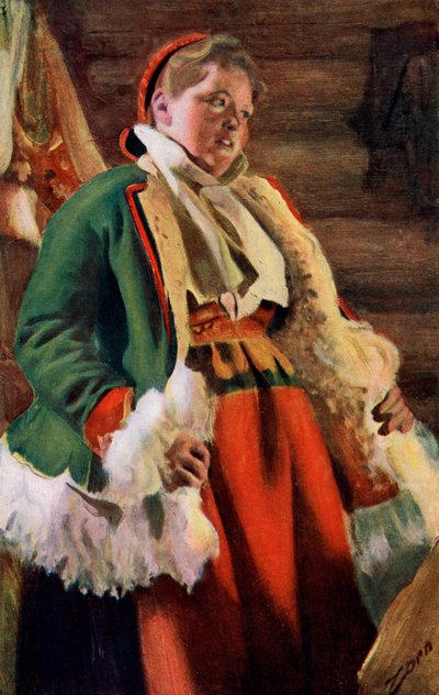 Braskkulla, talonpoikatyttö Morosta, 1911-1912 tekijältä Anders Leonard Zorn