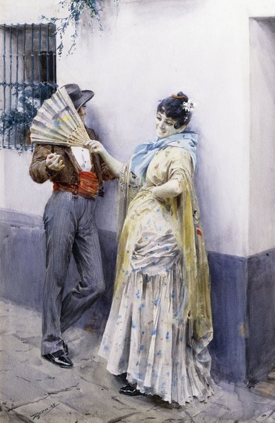 Flirttailu, 1885 tekijältä Anders Leonard Zorn