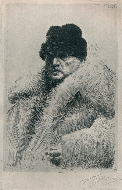 Omakuva, 1916 tekijältä Anders Leonard Zorn