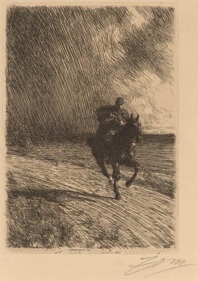 Myrsky, 1891. tekijältä Anders Leonard Zorn