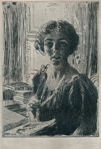 Ruotsin kruununprinsessa Margaret, 1914 tekijältä Anders Leonard Zorn