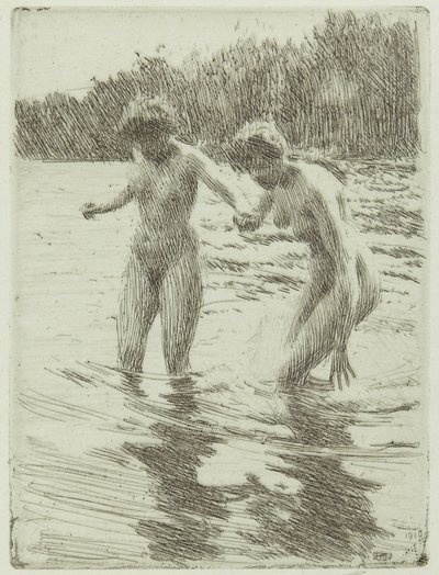 Kaksi kylpijää tekijältä Anders Leonard Zorn