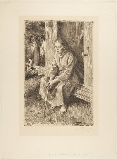 Karjatyttö tekijältä Anders Leonard Zorn