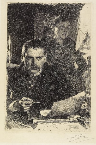 Zorn ja hänen vaimonsa, 1890 tekijältä Anders Leonard Zorn
