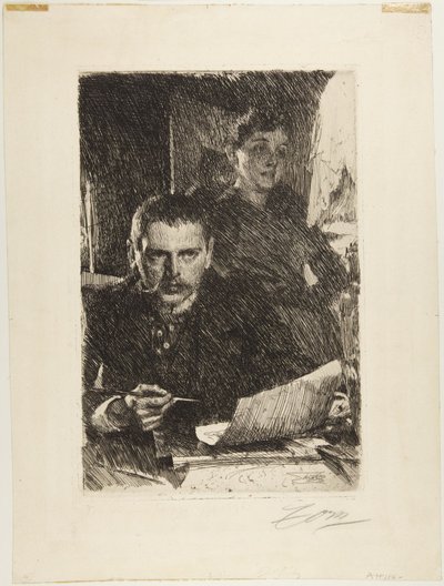Zorn ja hänen vaimonsa tekijältä Anders Leonard Zorn