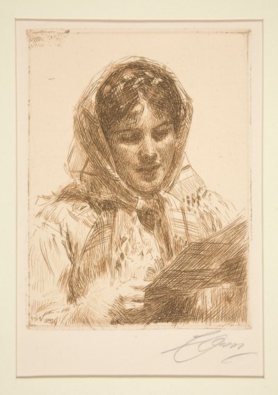 Kirje, 1913 tekijältä Anders Leonard Zorn