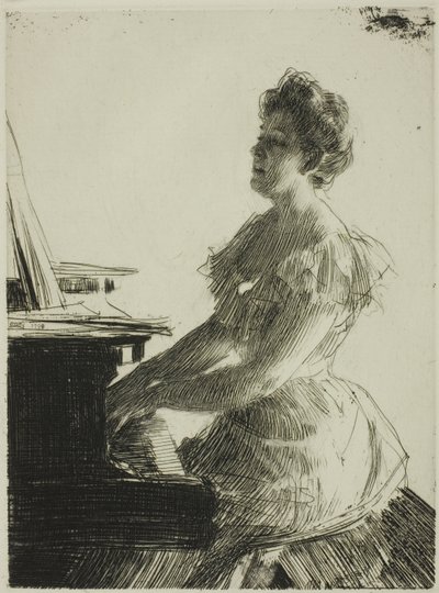 Pianon luona tekijältä Anders Leonard Zorn
