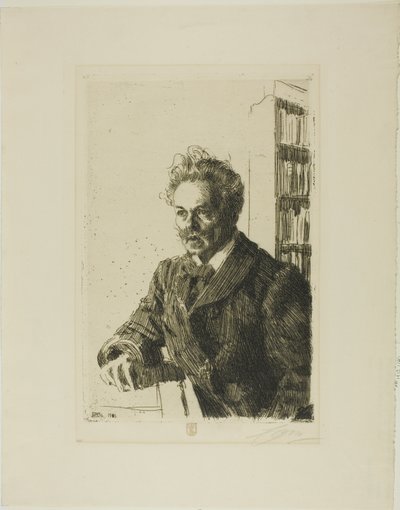 August Strindberg tekijältä Anders Leonard Zorn
