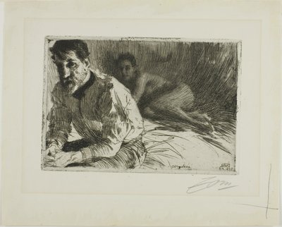 Augustus Saint-Gaudens II (Saint-Gaudens ja hänen mallinsa) tekijältä Anders Leonard Zorn