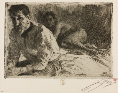 Augustus Saint Gaudens II (Saint Gaudens ja hänen mallinsa) tekijältä Anders Leonard Zorn