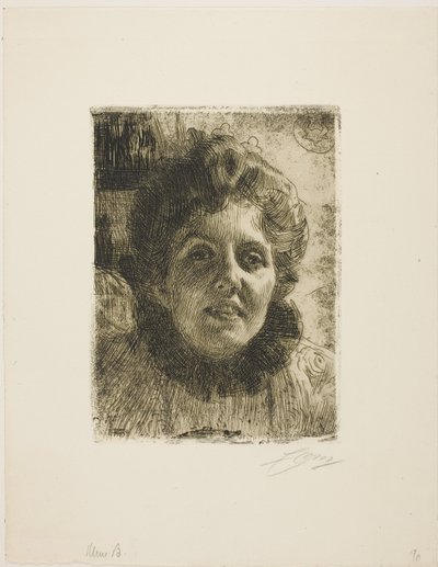 Aurore (rouva Aurore Klintberg, o.s. Oxenstierna, johtaja) tekijältä Anders Zorn