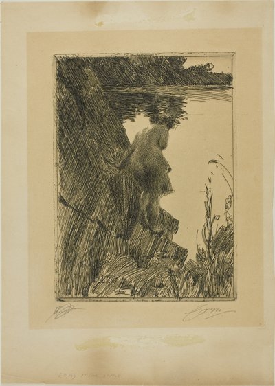 Kylpijä (ilta) II tekijältä Anders Leonard Zorn