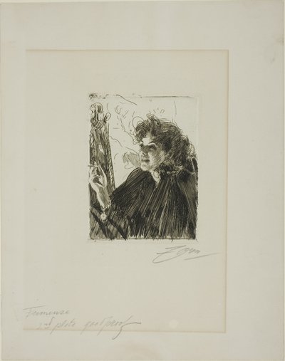 Tyttö tupakan kanssa II tekijältä Anders Leonard Zorn