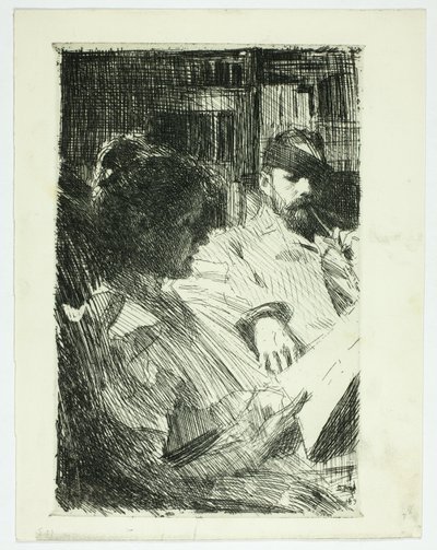 Lukeminen (hra ja rouva Ch. Deering) tekijältä Anders Leonard Zorn