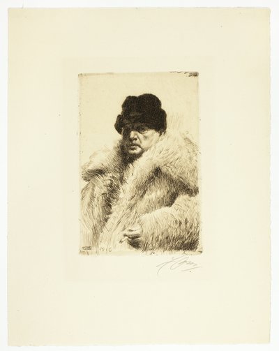Omakuva 1916 tekijältä Anders Leonard Zorn