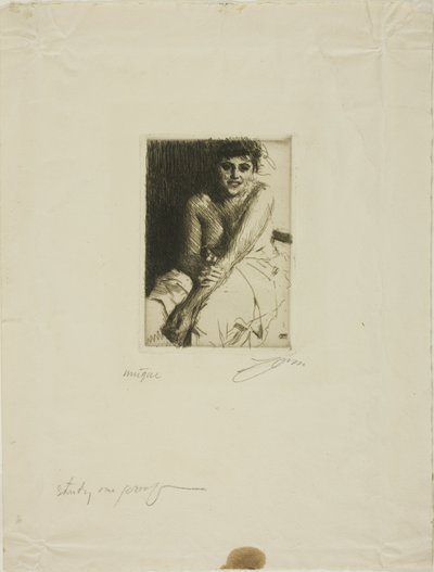 Istuva malli tekijältä Anders Leonard Zorn