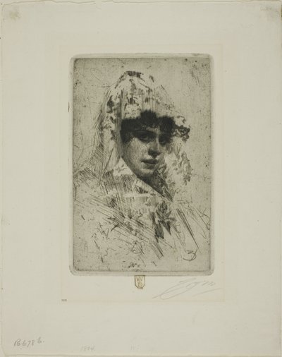 Espanjalainen nainen tekijältä Anders Leonard Zorn
