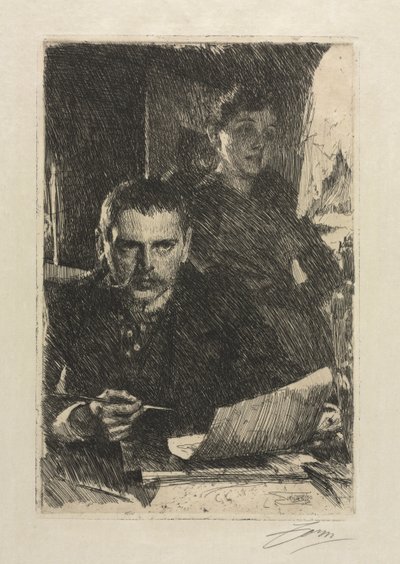 Taiteilija ja hänen vaimonsa tekijältä Anders Leonard Zorn