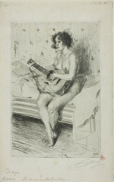 Kitara-soitin tekijältä Anders Leonard Zorn