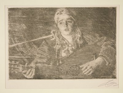 Nainen ruotsalaisen luutun kanssa tekijältä Anders Leonard Zorn