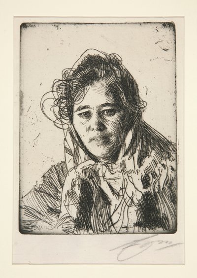 Nuori tyttö Morasta (Krakberg tekijältä Anders Leonard Zorn