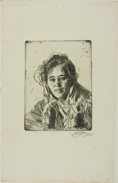 Nuori tyttö Morasta (Kråkbergin Anna) tekijältä Anders Zorn