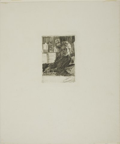 Nuori norjalainen pianolla tekijältä Anders Leonard Zorn