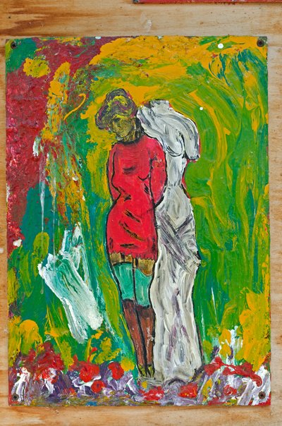 NAINEN PUNAISESSA SLIPISSÄ tekijältä Ando Gilardi