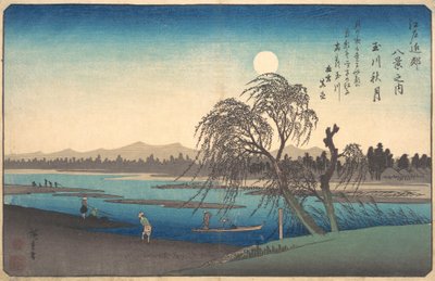 Syksykuu Tama-joella, n. 1838, n. 1838. tekijältä Ando Hiroshige