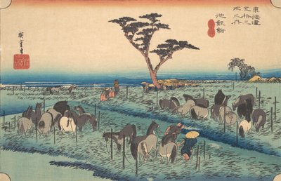 Chiriu, asema nro 40, n. 1834, n. 1834. tekijältä Ando Hiroshige