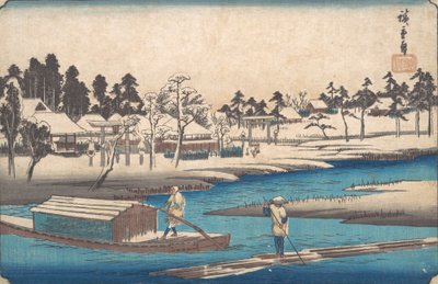 Selkeää säätä lumen jälkeen Massakissa. tekijältä Ando Hiroshige