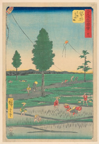 Fukuroi: Famo s Totomi Kite s (Fukuroi, Meibutsu Ensu Tako) tekijältä Ando Hiroshige