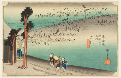Futagawa teeseremonia, jäsen te fifty-3 S tachi sounds of te urbanity alempi d tekijältä Ando Hiroshige