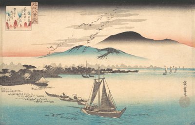 Hanhet lentävät alas Katadaan. tekijältä Ando Hiroshige