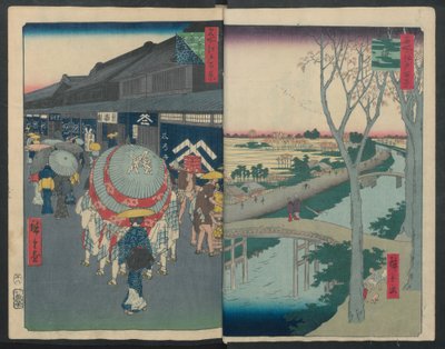 Hatsunen ratsastuskenttä, 1856-58, 1856-58 tekijältä Ando Hiroshige