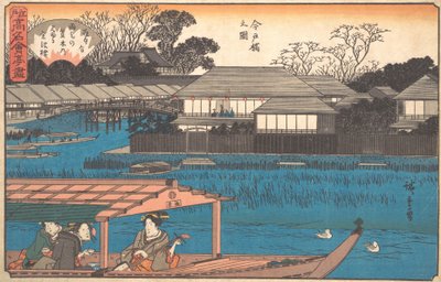 Imado-sillan kartta? 1840. , hyttynen. 1840. tekijältä Ando Hiroshige