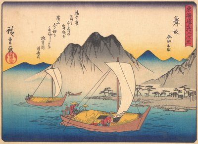 Maisaka, sarjasta The Fifty-three Stations of the Tokaido Road, 1900-luvun alku. tekijältä Ando Hiroshige