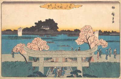 Tour Tsutsumi Mount Embo, vai mitä? 1842. , hyttynen. 1842. tekijältä Ando Hiroshige