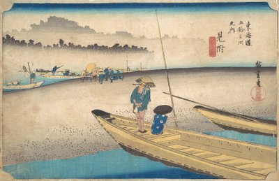 Löytyi, Tenryu-joen lautta, S ääni. 29. tekijältä Ando Hiroshige