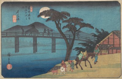 Nagakubon asema, n. 1836, n. 1836. tekijältä Ando Hiroshige