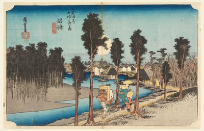 Numazu Eve henkilö g, jäsen te viisikymmentäkolme S tachi sound s f te city aste alempi d (kaupunkiaste goshuzan tsugi) tekijältä Ando Hiroshige