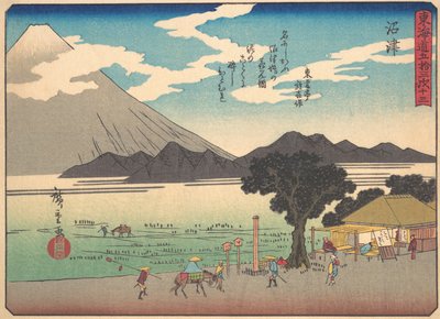 Numazu, sarjasta The Fifty-three Stations of the Tokaido Road, 1900-luvun alku. tekijältä Ando Hiroshige