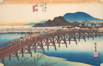 Okazaki, dim sum -paikka. 1834. , hyttynen. 1834. tekijältä Ando Hiroshige