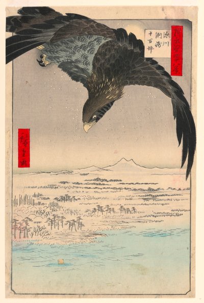 Kipu Suzaki Fukagawassa (kuorma on Susaki, Juman-tsubo) Sarjan harjulta minuutin ja Edon näkymä tekijältä Ando Hiroshige